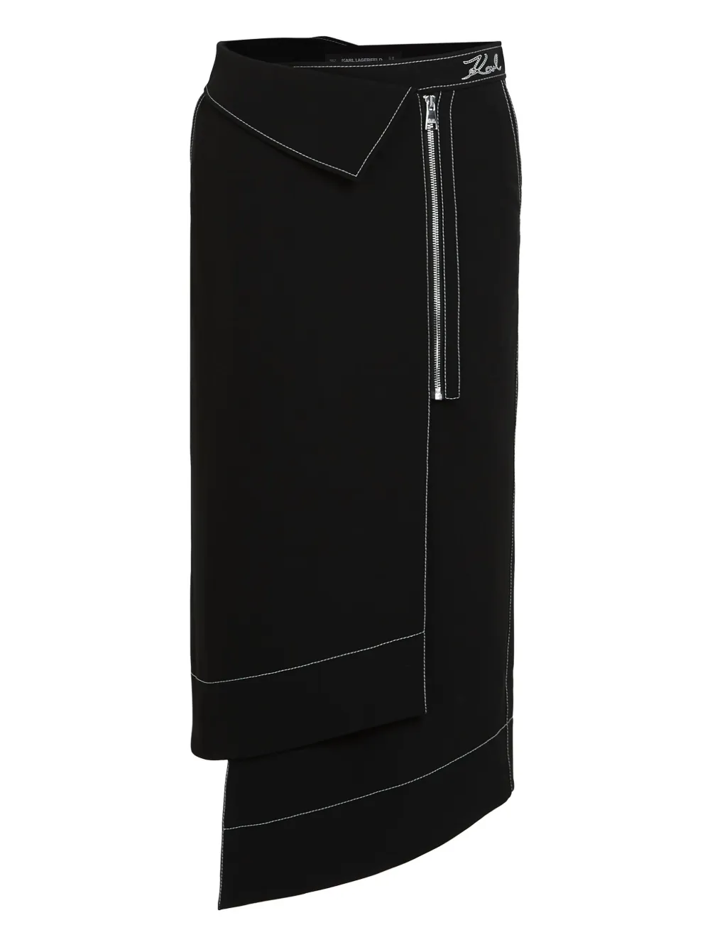 Юбка асимметричного кроя с контрастной строчкой KARL LAGERFELD, черный
Юбка асимметричного кроя с контрастной строчкой KARL LAGERFELD, черный