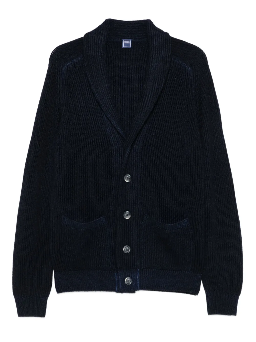 Кардиган в рубчик с воротником-шалькой Fedeli, синий
Кардиган в рубчик с воротником-шалькой Fedeli, синий