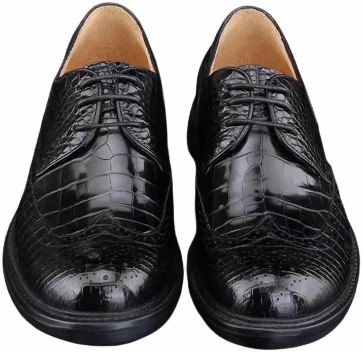 Мужские оксфорды дерби с отделкой броги из кожи крокодила, черные, повседневные, с натуральной кожей аллигатора, шнуровка, прогулочные туфли Generic
Мужские оксфорды дерби с отделкой броги из кожи крокодила, черные, повседневные, с натуральной кожей аллигатора, шнуровка, прогулочные туфли Generic