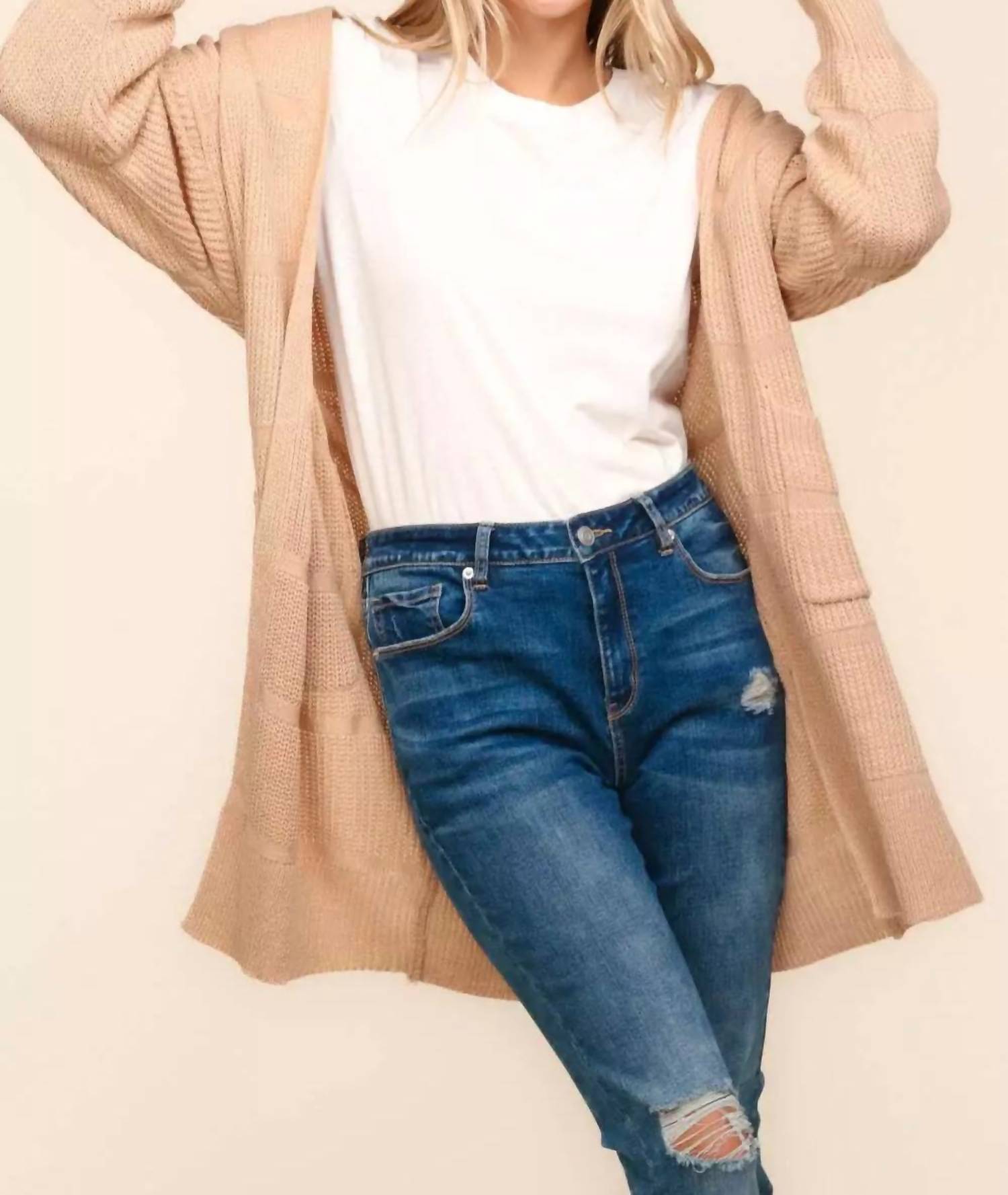 Кардиган с текстурой в полоску цвета Fawn Haptics
Кардиган с текстурой в полоску цвета Fawn Haptics