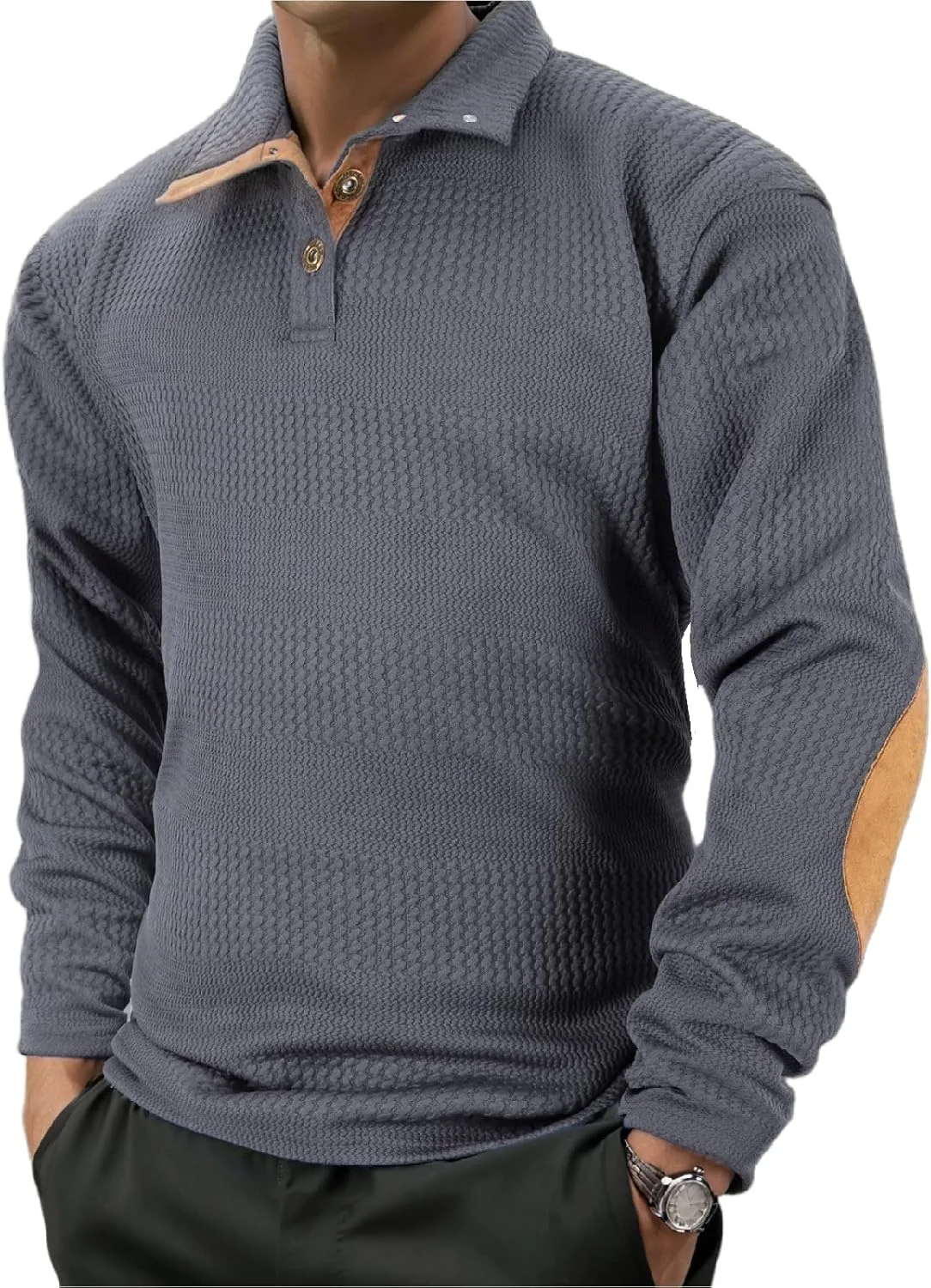 Мужской свитер с длинным рукавом и воротником стойкой Envmb
Мужской свитер с длинным рукавом и воротником стойкой Envmb