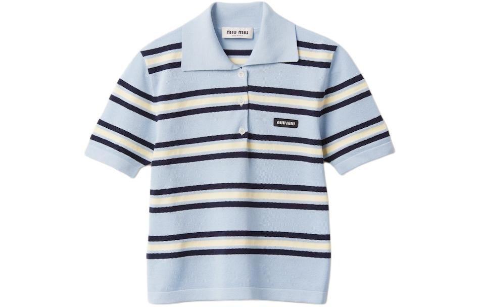 Рубашка поло женская синяя Miu Miu
Рубашка поло женская синяя Miu Miu