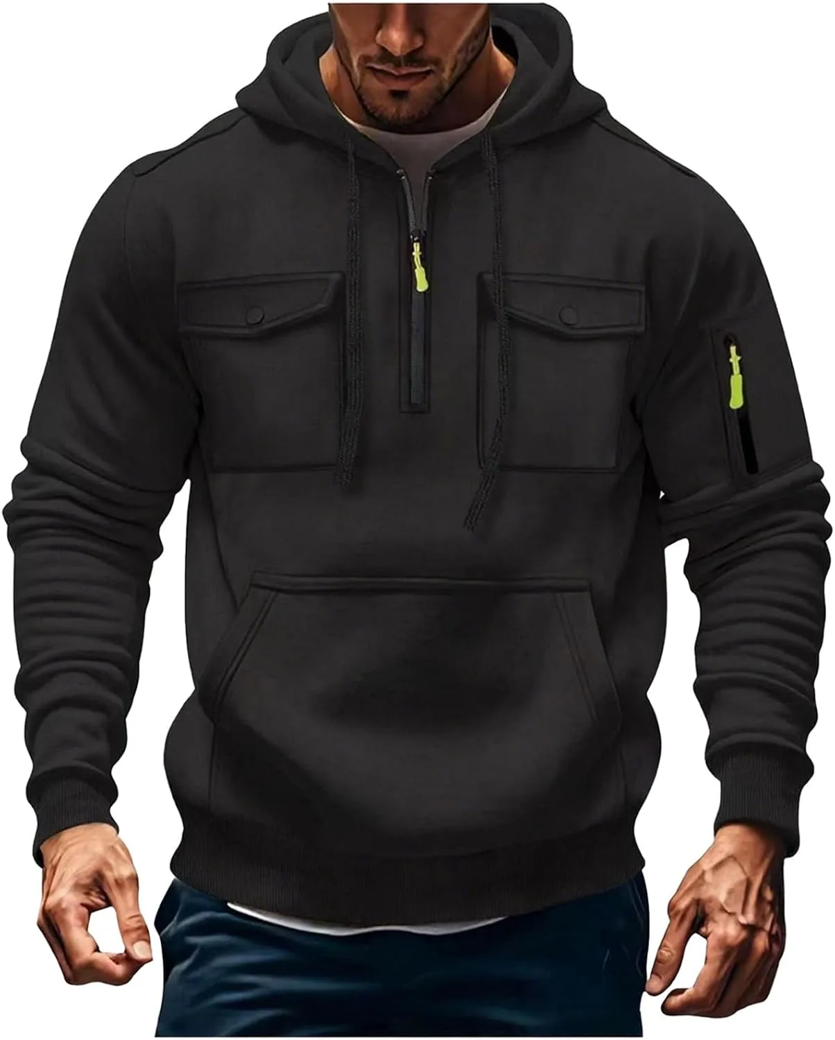 Толстовка с капюшоном для мужчин, Zip Up, Plus Size, с карманами
Толстовка с капюшоном для мужчин, Zip Up, Plus Size, с карманами