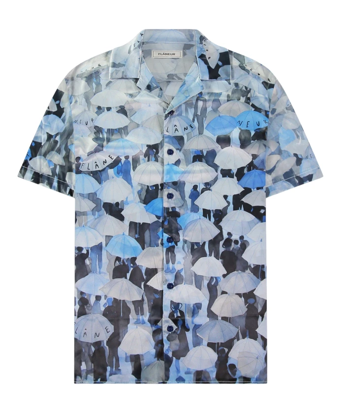 Синяя вискозная рубашка с зонтиком FlãNeur, синий
Синяя вискозная рубашка с зонтиком FlãNeur, синий