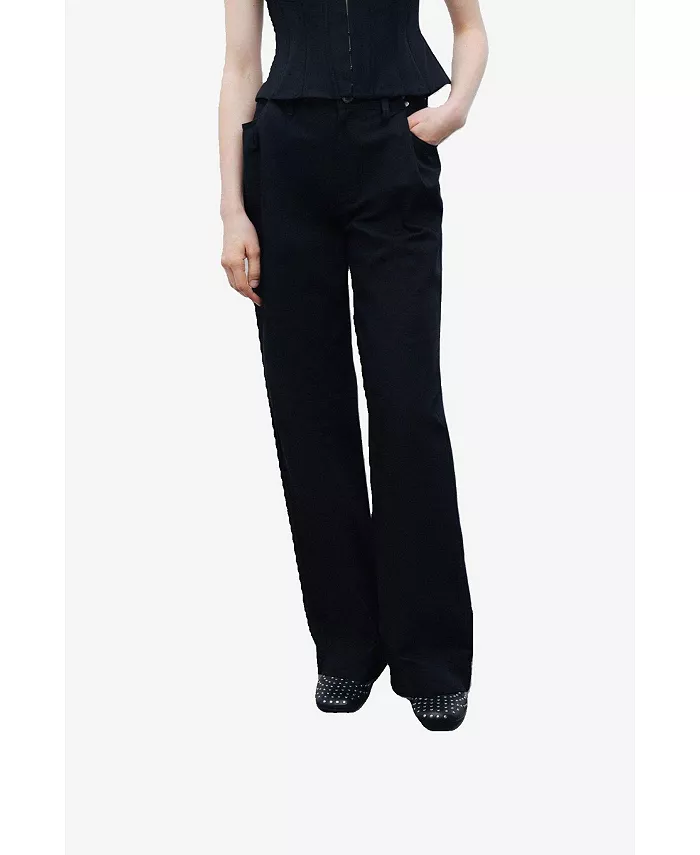 Женские брюки с отделкой талии NOCTURNE, черный
Женские брюки с отделкой талии NOCTURNE, черный