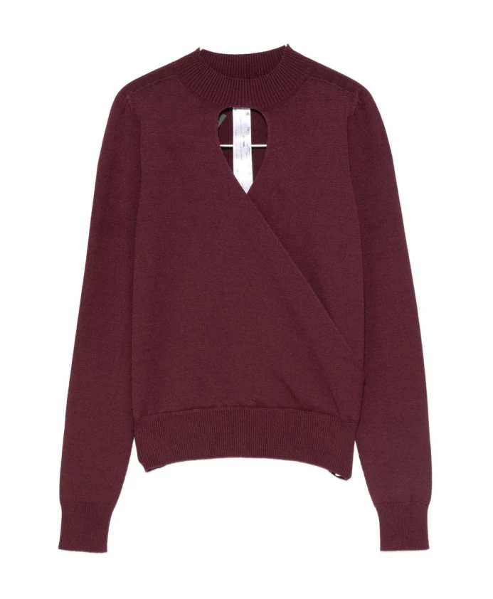Фиолетовый вязаный пуловер с вырезом-«замочной скважиной», в рубчик. Twinset, красный
Фиолетовый вязаный пуловер с вырезом-«замочной скважиной», в рубчик. Twinset, красный