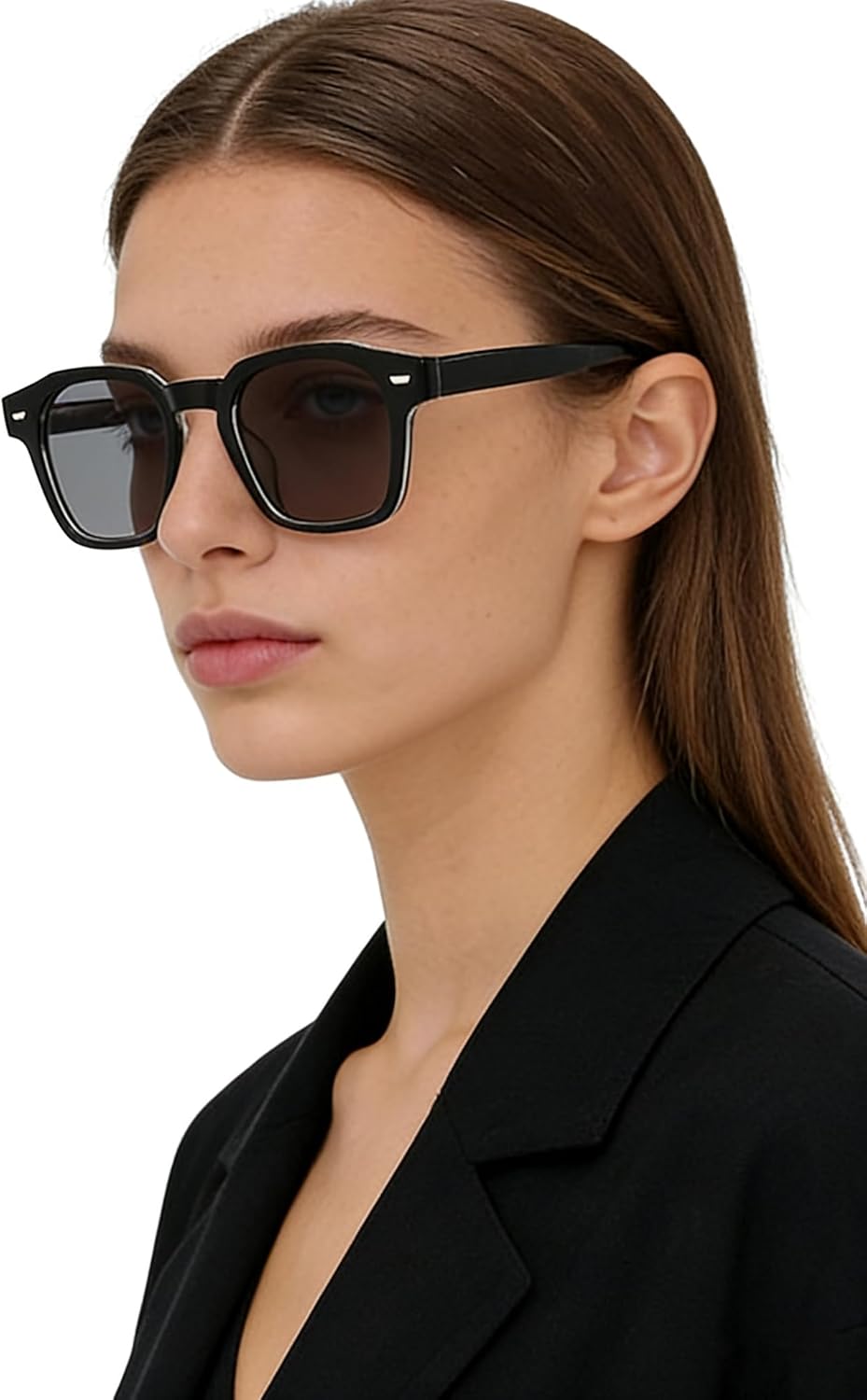 Солнцезащитные очки в стиле ретро квадратной формы для женщин и мужчин - защита от УФ-излучения UV400, легкая поликарбонатная оправа, модные очки для пляжа и повседневной носки Generic, Black
Солнцезащитные очки в стиле ретро квадратной формы для женщин и мужчин - защита от УФ-излучения UV400, легкая поликарбонатная оправа, модные очки для пляжа и повседневной носки Generic, Black