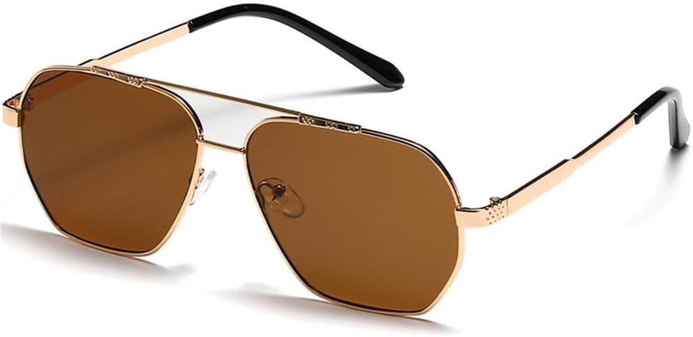 Женские солнцезащитные очки в металлической крупной оправе с двойной перемычкой в стиле ретро, мужские очки с защитой от УФ-излучения UV400, женские солнцезащитные очки Lentes de sol mujer LANGSER, Gold Tea
Женские солнцезащитные очки в металлической крупной оправе с двойной перемычкой в стиле ретро, мужские очки с защитой от УФ-излучения UV400, женские солнцезащитные очки Lentes de sol mujer LANGSER, Gold Tea