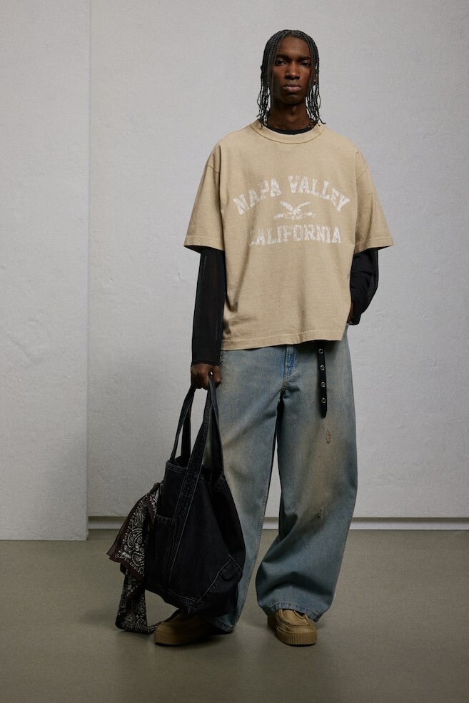 Футболка свободного кроя с принтом H&M, мультиколор
Футболка свободного кроя с принтом H&M, мультиколор