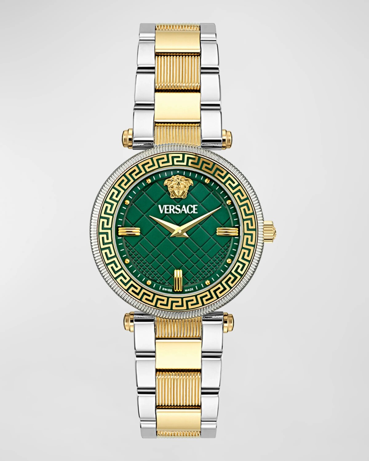 Часы Versace Reve, 35 мм, с ремешком-браслетом, двухцветный/зеленый, цвет Two Tone
Часы Versace Reve, 35 мм, с ремешком-браслетом, двухцветный/зеленый, цвет Two Tone