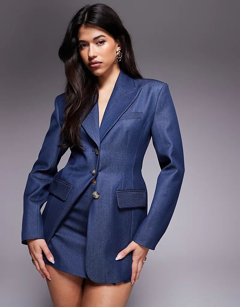 Джинсовый пиджак River Island премиум-класса с завышенной талией цвета индиго
Джинсовый пиджак River Island премиум-класса с завышенной талией цвета индиго