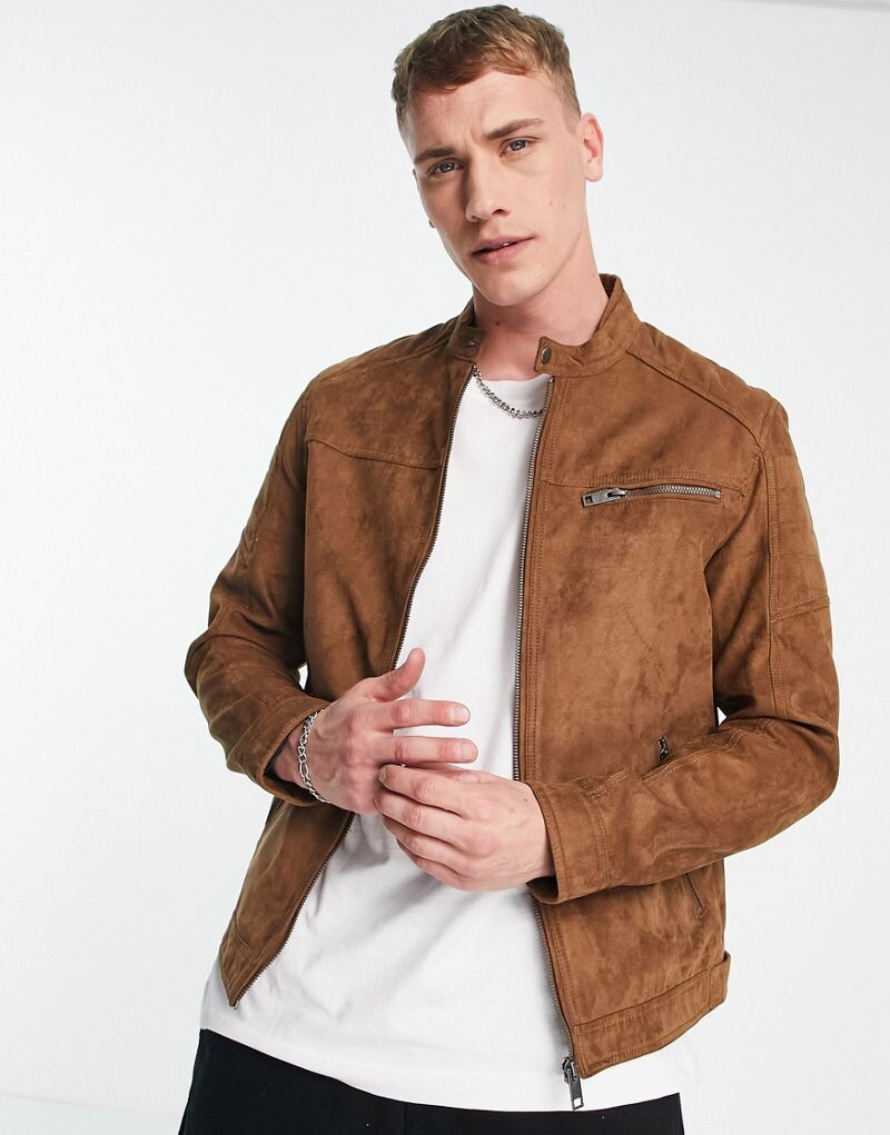 Байкерская куртка Jack & Jones Essentials светло-коричневого цвета из искусственной замши
Байкерская куртка Jack & Jones Essentials светло-коричневого цвета из искусственной замши