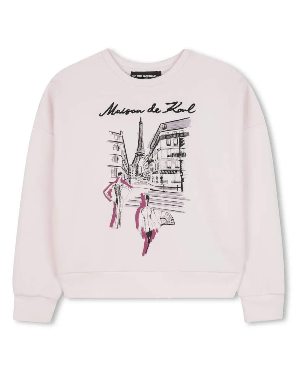 Свитшот для девочки розового цвета с длинными рукавами Karl Lagerfeld Kids
Свитшот для девочки розового цвета с длинными рукавами Karl Lagerfeld Kids