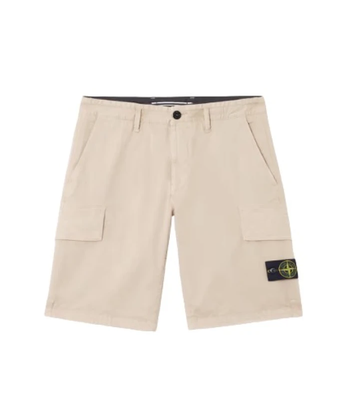 Серые шорты-бермуды с карго Stone Island, бежевый
Серые шорты-бермуды с карго Stone Island, бежевый