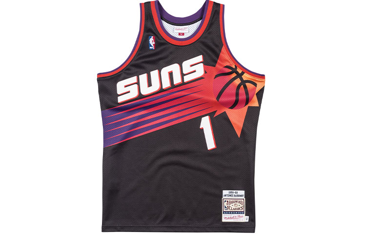 Аутентичная джерси Mitchell & Ness 'NBA 1999 Phoenix Suns Penny Hardaway' Mitchell Ness, черный
Аутентичная джерси Mitchell & Ness 'NBA 1999 Phoenix Suns Penny Hardaway' Mitchell Ness, черный