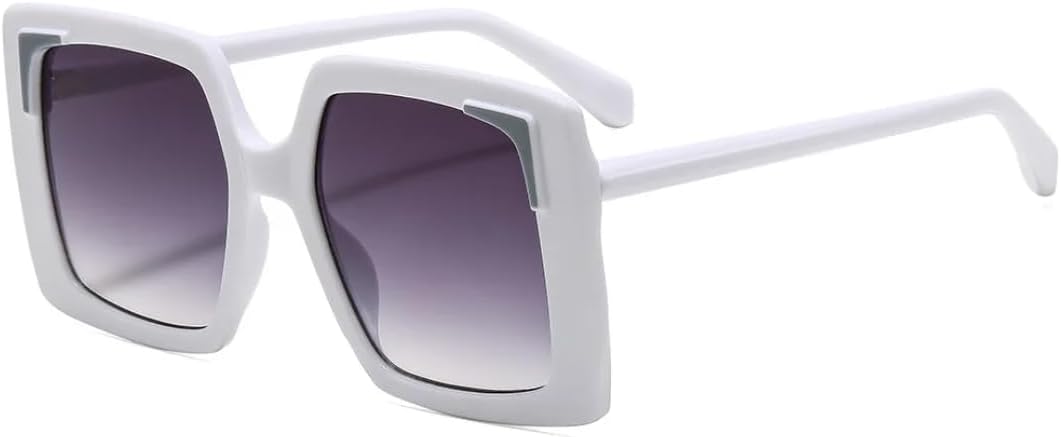 Ретро-солнцезащитные очки с квадратной оправой и градиентным переходом цвета для женщин, модные и универсальные, для мужчин, с защитой от УФ-излучения UV400 UATXTAU, White Grey
Ретро-солнцезащитные очки с квадратной оправой и градиентным переходом цвета для женщин, модные и универсальные, для мужчин, с защитой от УФ-излучения UV400 UATXTAU, White Grey