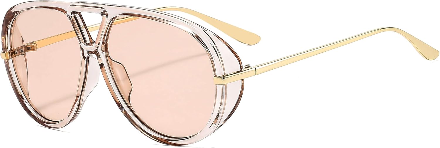 Модные солнцезащитные очки-авиаторы большого размера для женщин и мужчин, ретро-очки в форме большого круглого щита, винтажные солнцезащитные очки SevenColor, Champagne/Champagne
Модные солнцезащитные очки-авиаторы большого размера для женщин и мужчин, ретро-очки в форме большого круглого щита, винтажные солнцезащитные очки SevenColor, Champagne/Champagne