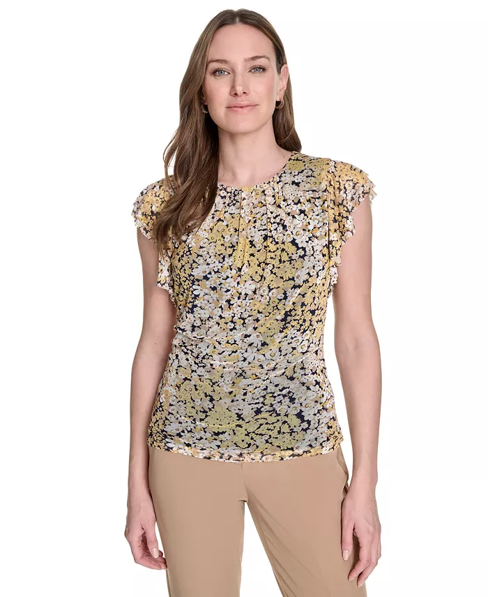 Женский топ с принтом и сетчатыми вставками на рукавах-крылышках Tommy Hilfiger, золотой
Женский топ с принтом и сетчатыми вставками на рукавах-крылышках Tommy Hilfiger, золотой