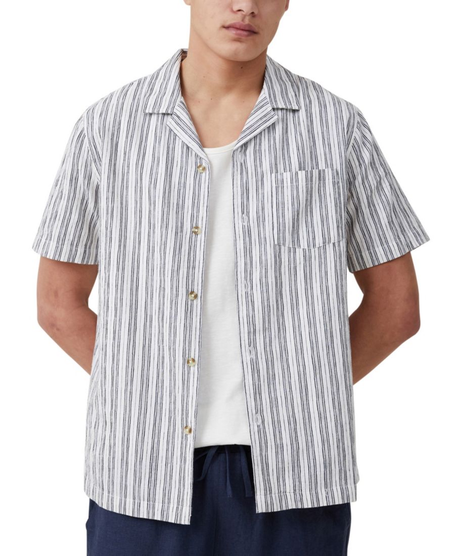 Мужская рубашка с коротким рукавом Riviera COTTON ON, White Black Stripe
Мужская рубашка с коротким рукавом Riviera COTTON ON, White Black Stripe