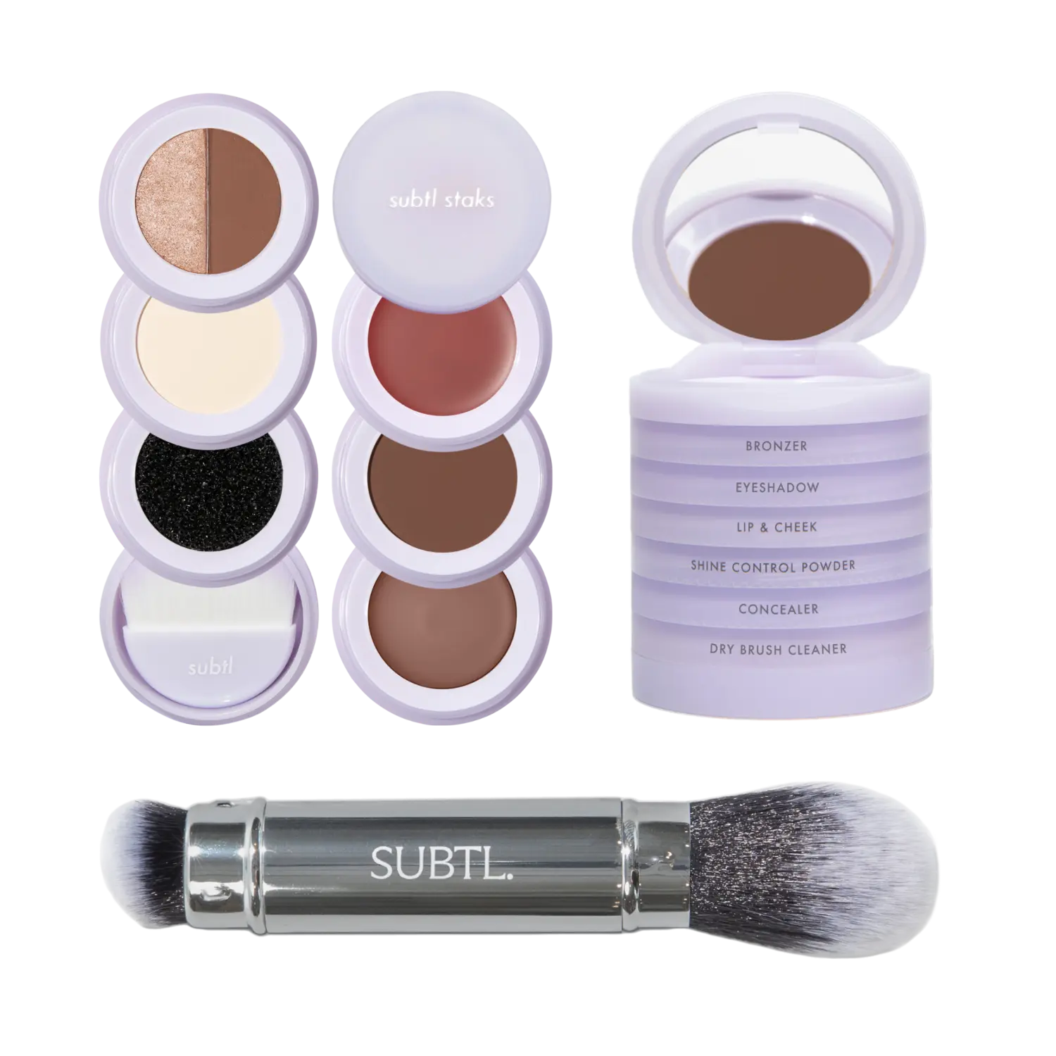 Многофункциональный набор для макияжа лица 6-в-1 с двусторонней кистью для лица SUBTL. Beauty, 020C (Deep with cool undertones)
Многофункциональный набор для макияжа лица 6-в-1 с двусторонней кистью для лица SUBTL. Beauty, 020C (Deep with cool undertones)