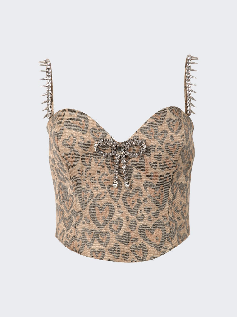 Топ с отделкой кристаллами в виде леопарда в форме сердца AREA
Топ с отделкой кристаллами в виде леопарда в форме сердца AREA