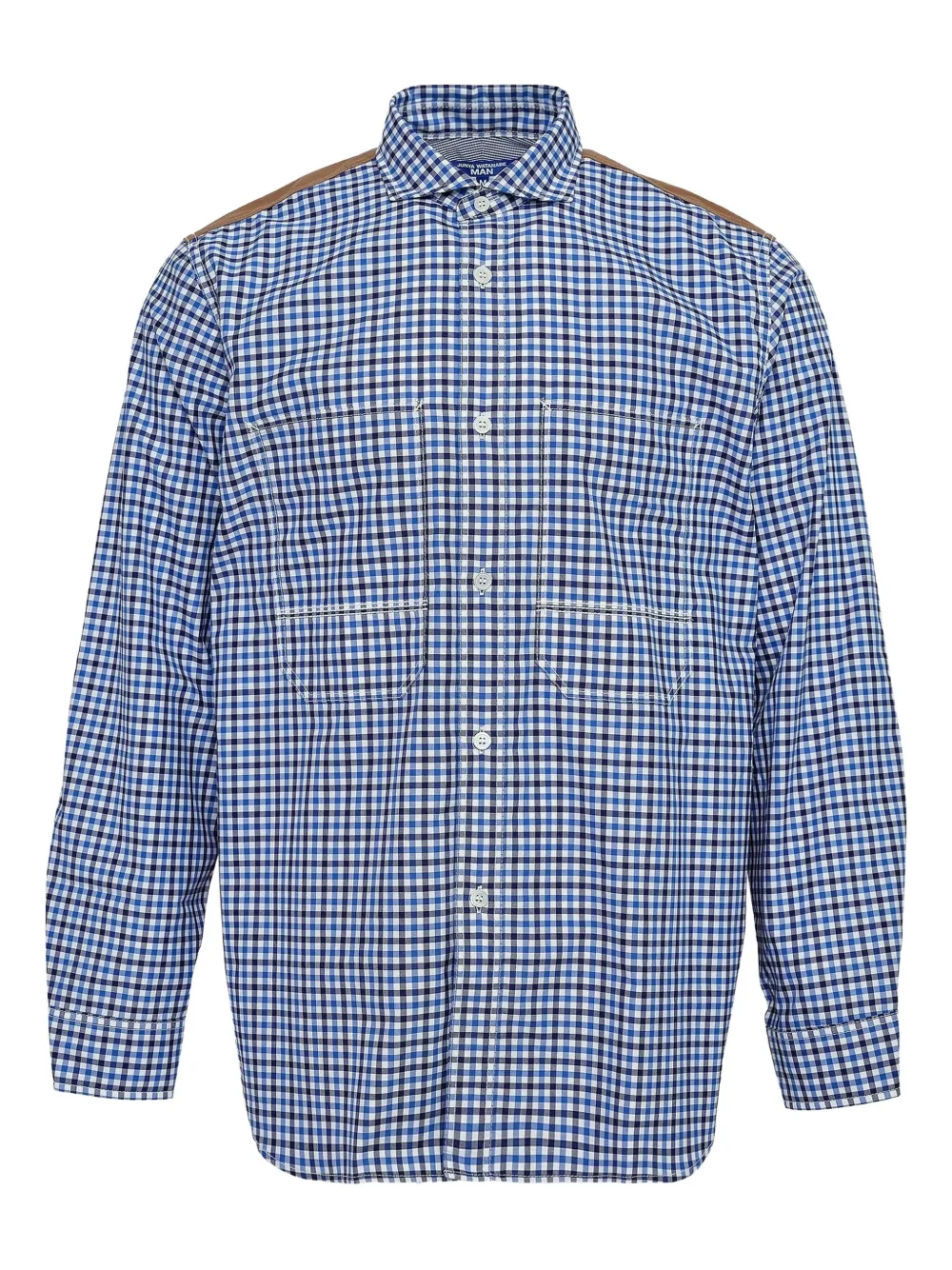 Фланелевая рубашка в технике пэчворк Junya Watanabe MAN, синий
Фланелевая рубашка в технике пэчворк Junya Watanabe MAN, синий