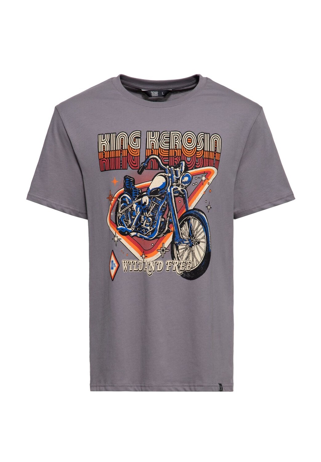 Рубашка с принтом и изображением мотоцикла 70-х годов Wild & Free KING KEROSIN, серый
Рубашка с принтом и изображением мотоцикла 70-х годов Wild & Free KING KEROSIN, серый