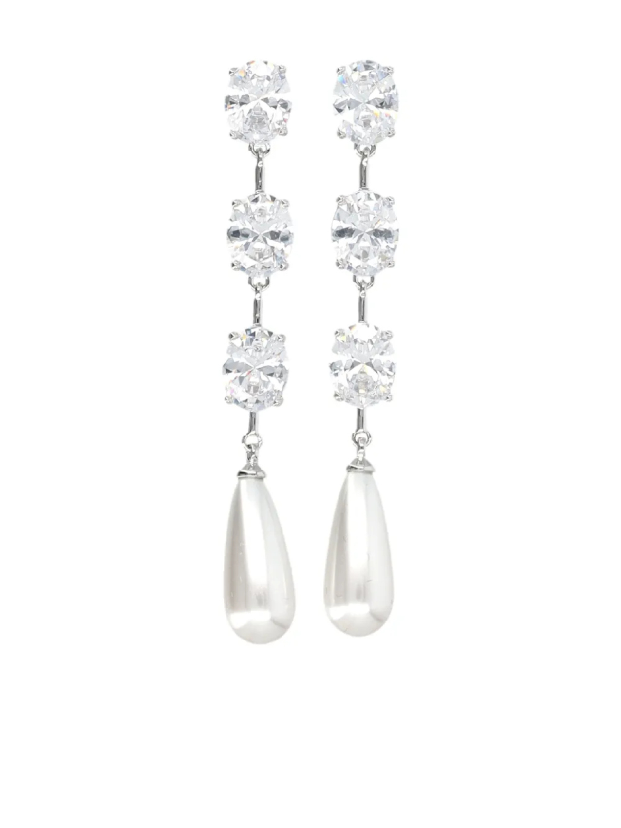 Серьги-капли из кристально-жемчужного сплава Self-Portrait, серебряный
Серьги-капли из кристально-жемчужного сплава Self-Portrait, серебряный