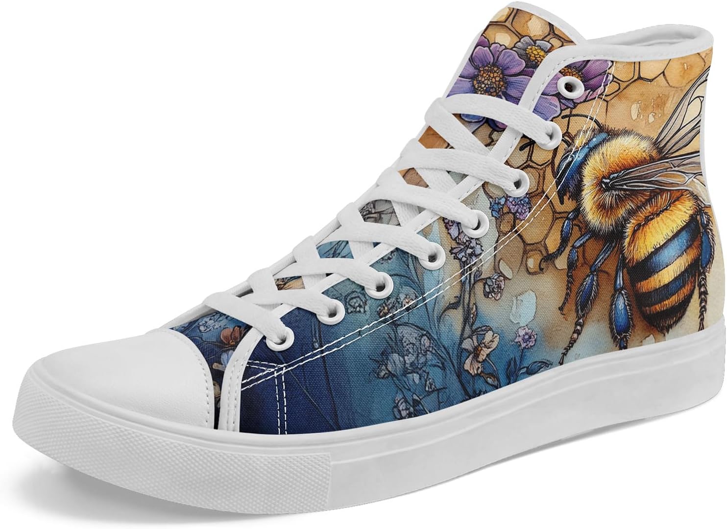 Кроссовки на высокой подошве AWSOLE Fashion из канвы для мужчин и женщин, унисекс, с принтом пчелы, бабочки, луны и цветов, легкие повседневные обувь на плоской подошве, белый/светло-синий/коричневый/желтый/фиолетовый
Кроссовки на высокой подошве AWSOLE Fashion из канвы для мужчин и женщин, унисекс, с принтом пчелы, бабочки, луны и цветов, легкие повседневные обувь на плоской подошве, белый/светло-синий/коричневый/желтый/фиолетовый