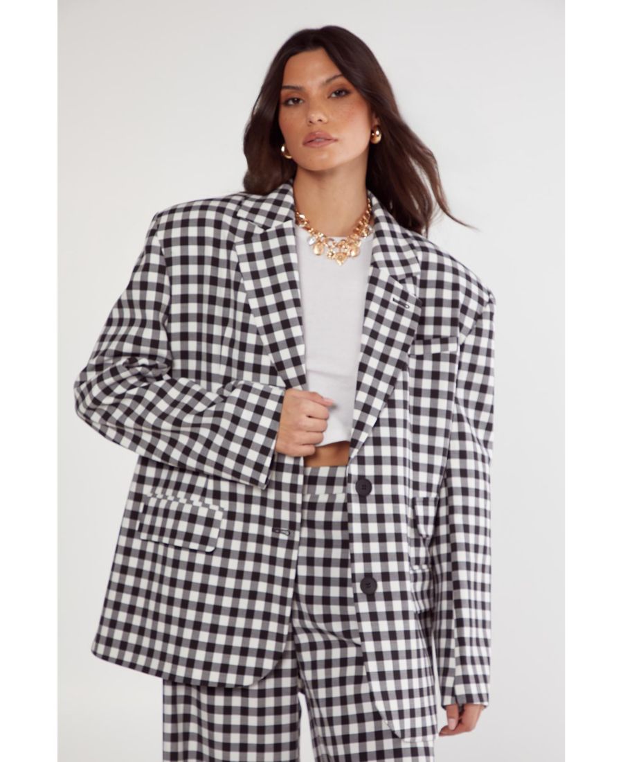 Женский клетчатый приталенный блейзер Nasty Gal, Mono
Женский клетчатый приталенный блейзер Nasty Gal, Mono