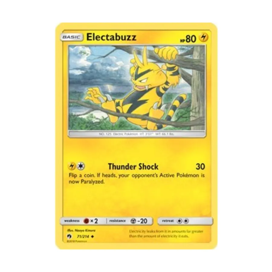 CCG Электробазз (U) #71, Pokemon - SM - Lost Thunder - Singles
CCG Электробазз (U) #71, Pokemon - SM - Lost Thunder - Singles