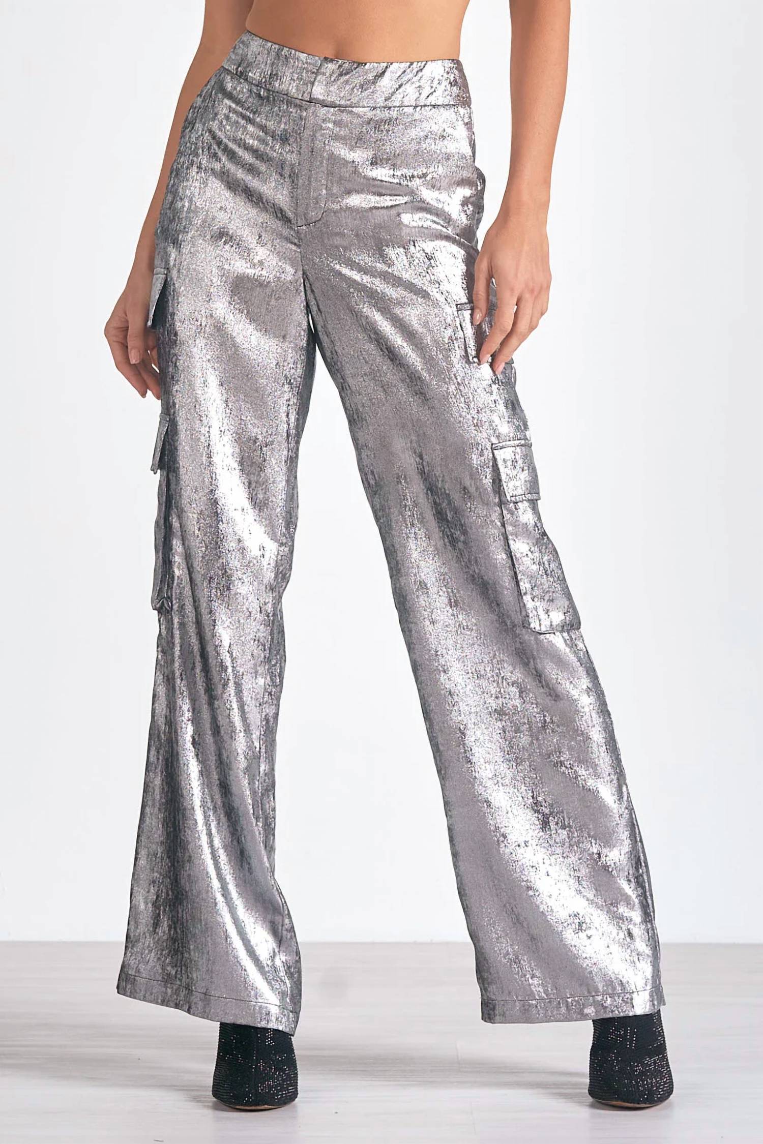 Брюки-карго серебристого цвета Elan, серебряный
Брюки-карго серебристого цвета Elan, серебряный
