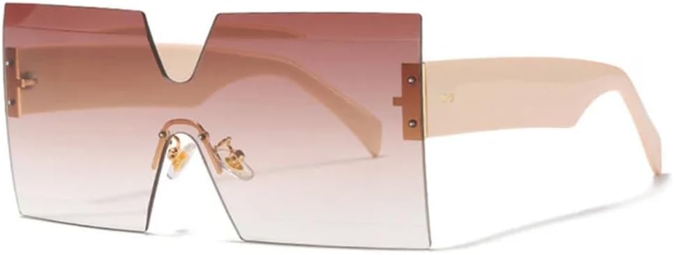 Цельные безободковые солнцезащитные очки большого размера для женщин и мужчин, роскошные, винтажные, популярные, с заклепками, защита от УФ-излучения UV400 HHZZYVY, Pink
Цельные безободковые солнцезащитные очки большого размера для женщин и мужчин, роскошные, винтажные, популярные, с заклепками, защита от УФ-излучения UV400 HHZZYVY, Pink