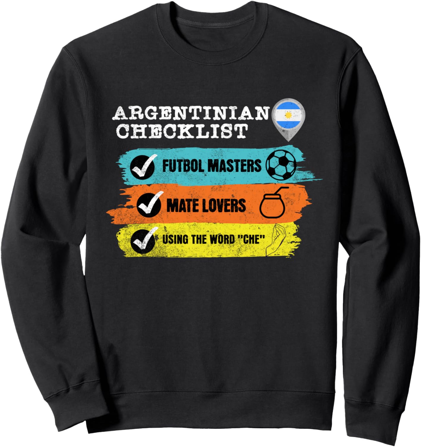 Аргентина, футбольная гордость Аргентины, забавный флаг, толстовка Divertido Argentina Argentinian Soccer Pride Funny Flag, черный
Аргентина, футбольная гордость Аргентины, забавный флаг, толстовка Divertido Argentina Argentinian Soccer Pride Funny Flag, черный