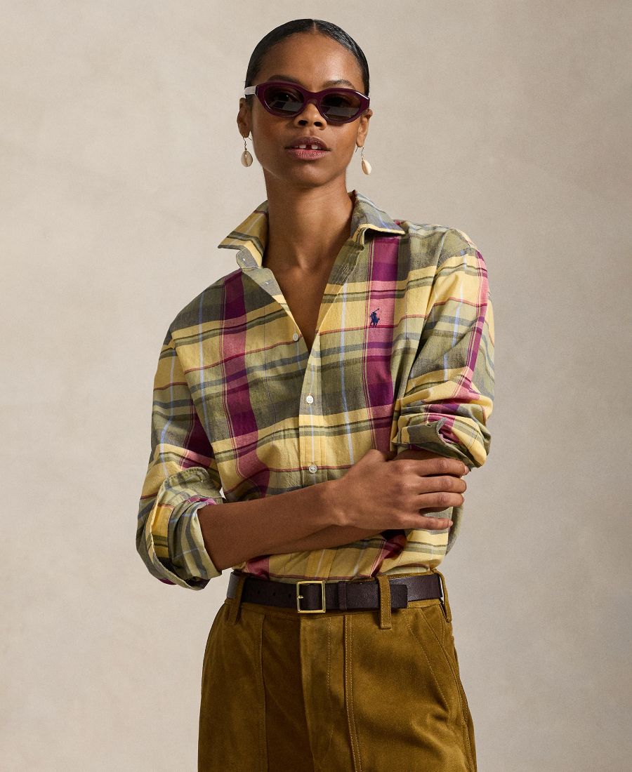 Женская рубашка свободного кроя в клетку с воротником Polo Ralph Lauren, Yellow
Женская рубашка свободного кроя в клетку с воротником Polo Ralph Lauren, Yellow