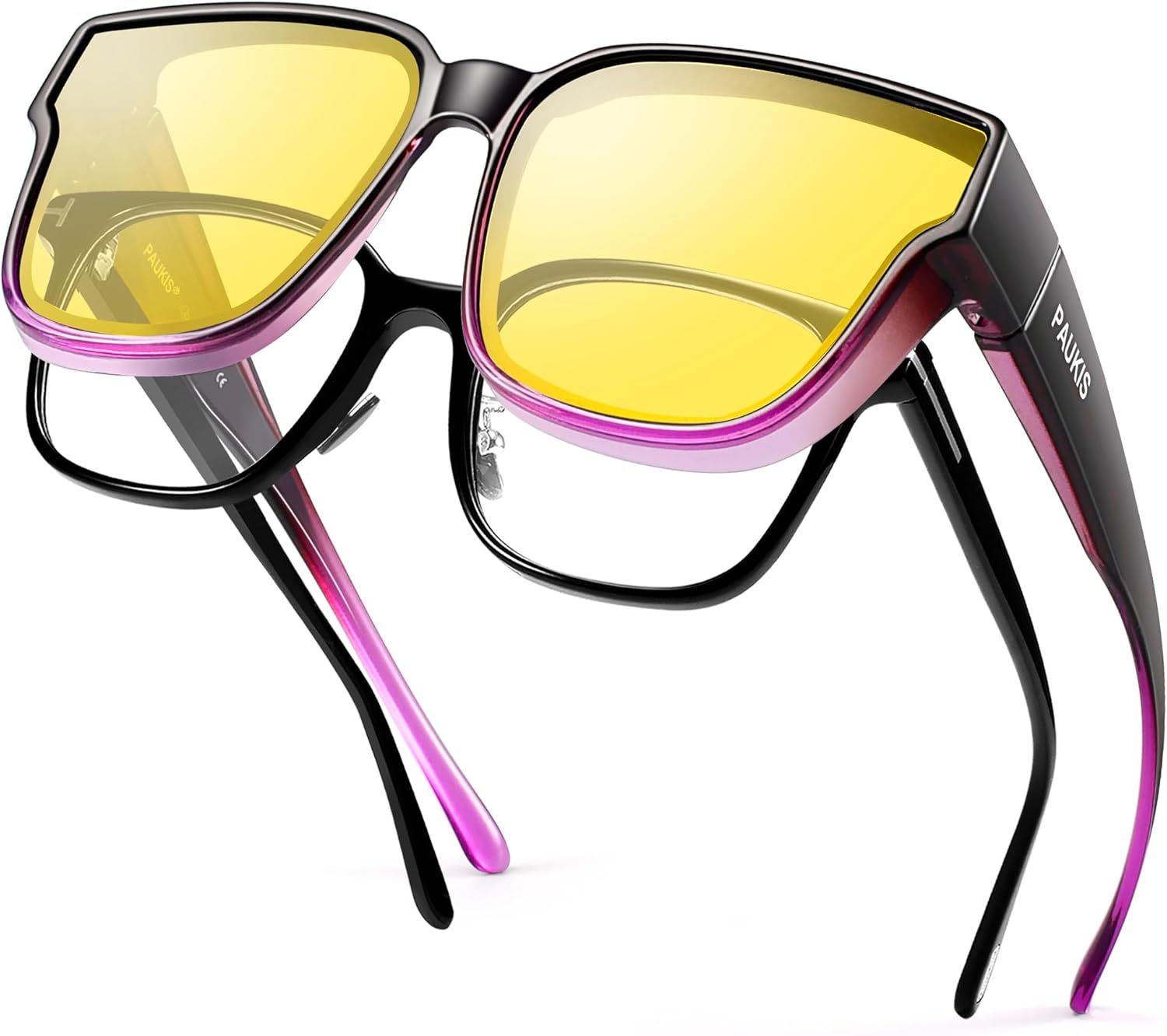 Солнцезащитные очки, надеваемые поверх обычных очков, для женщин и мужчин, поляризованные, с защитой от УФ-излучения, увеличенного размера Paukis, B03 Gloss Purple Gradient Frame-yellow Lens
Солнцезащитные очки, надеваемые поверх обычных очков, для женщин и мужчин, поляризованные, с защитой от УФ-излучения, увеличенного размера Paukis, B03 Gloss Purple Gradient Frame-yellow Lens