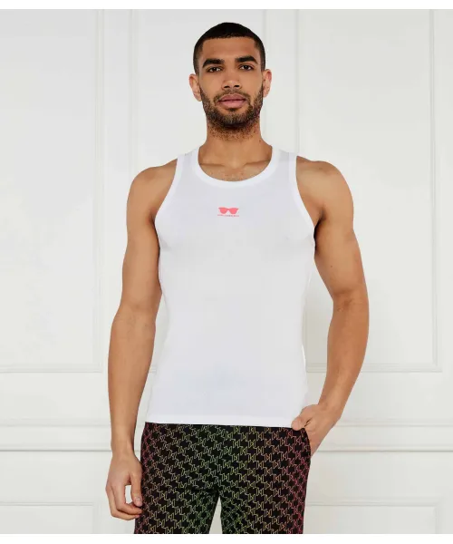 Майка Slim fit Karl Lagerfeld, белый 
Майка Slim fit Karl Lagerfeld, белый