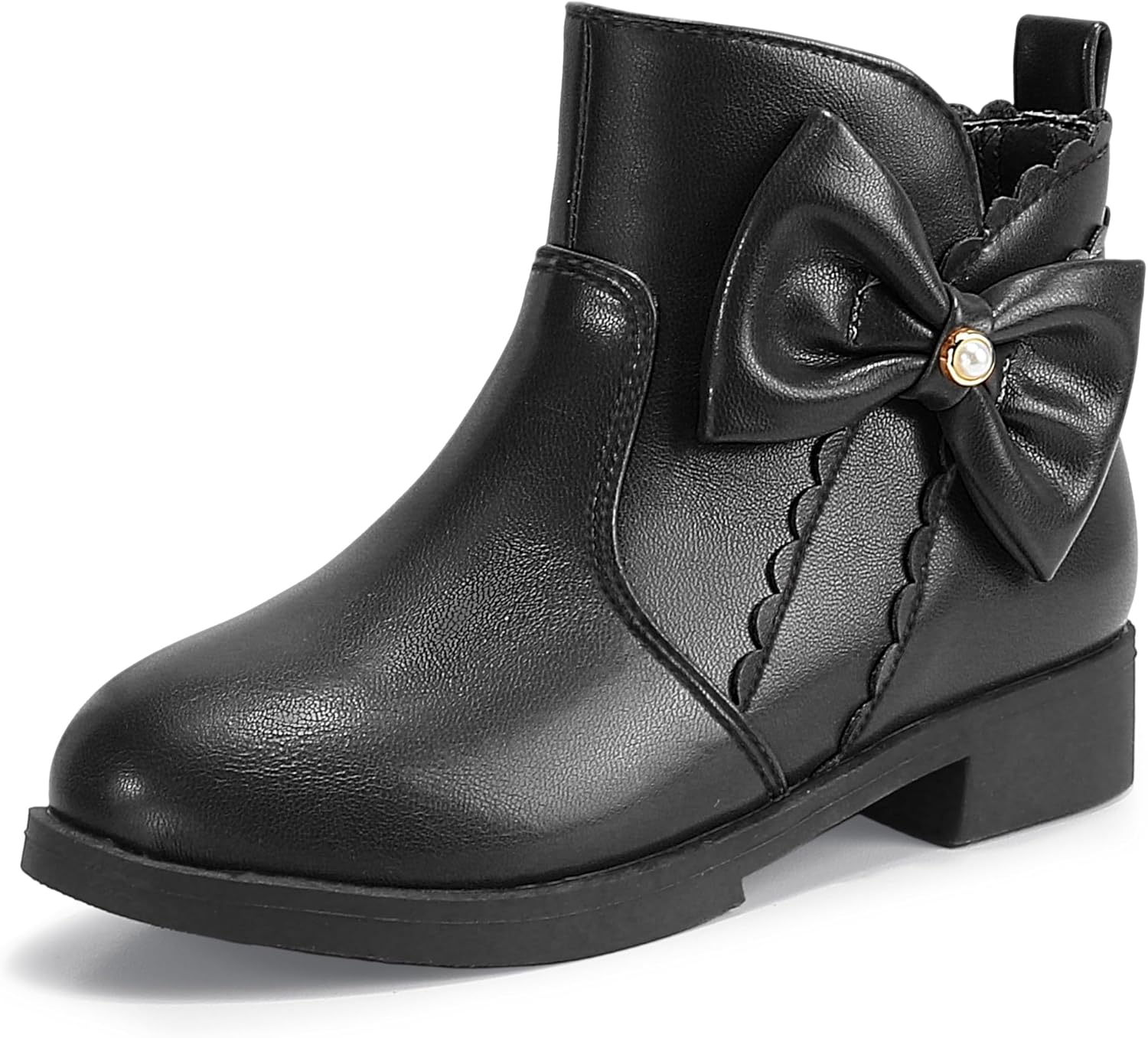 Детские/маленькие девочковые модные короткие ботильоны PANDANINJIA Clara с жемчугом и бантом на платье, с застежкой-молнией, Black Pu
Детские/маленькие девочковые модные короткие ботильоны PANDANINJIA Clara с жемчугом и бантом на платье, с застежкой-молнией, Black Pu