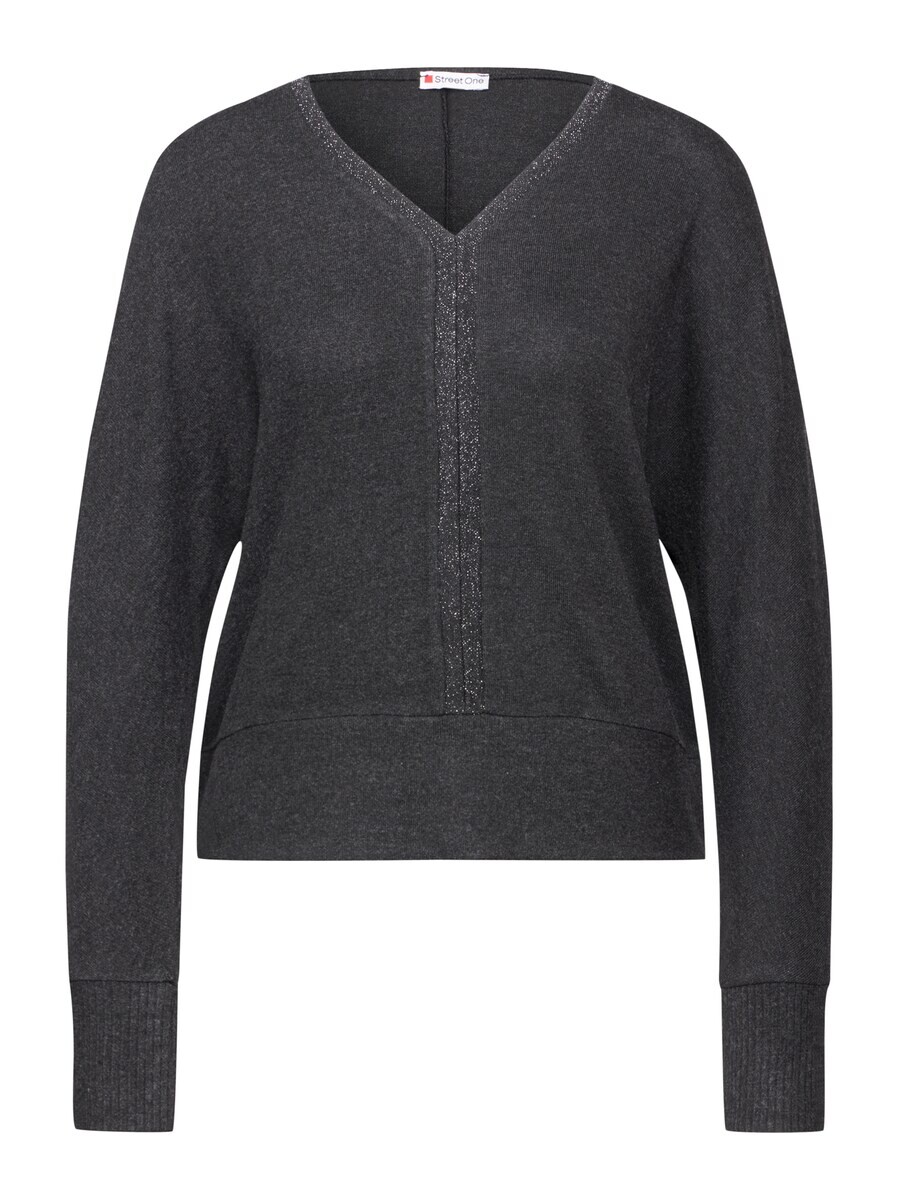 Базовый свитер STREET ONE Sweater, антрацит 
Базовый свитер STREET ONE Sweater, антрацит