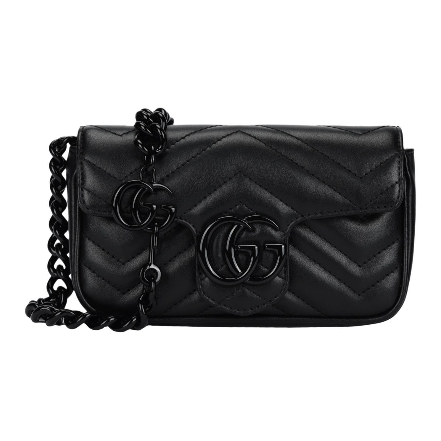 GUCCI Сумка через плечо GG Marmont Extra Mini из кожи с керамикой, черная
GUCCI Сумка через плечо GG Marmont Extra Mini из кожи с керамикой, черная