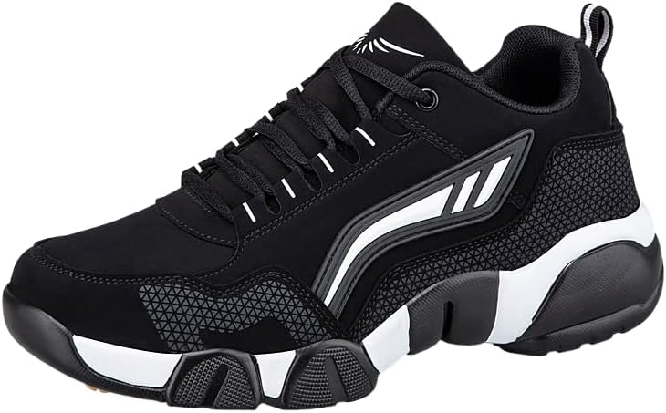 Мужские спортивные кожаные кроссовки большого размера для бега, противоскользящие, дышащие, прочные, для использования на улице, ежедневно и в спортзале Fmshi, белый/черный
Мужские спортивные кожаные кроссовки большого размера для бега, противоскользящие, дышащие, прочные, для использования на улице, ежедневно и в спортзале Fmshi, белый/черный