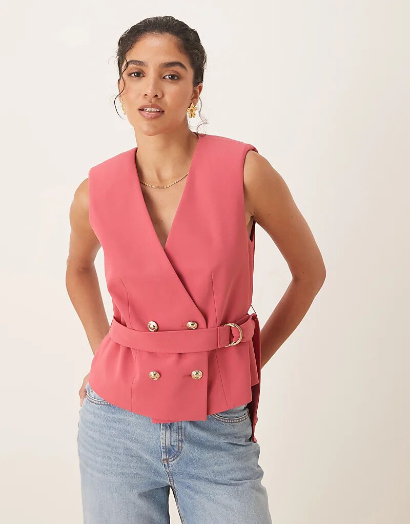 Жилет-галстук ASOS DESIGN ягодного цвета
Жилет-галстук ASOS DESIGN ягодного цвета