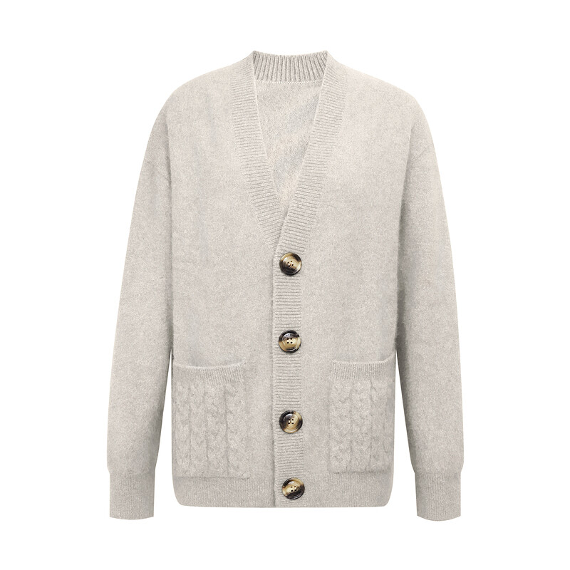 Вязаный свитер Deep Breath средней длины с большим карманом, хаки
Вязаный свитер Deep Breath средней длины с большим карманом, хаки