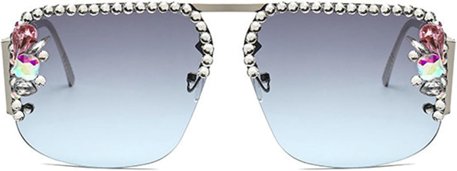 Willochra Модные солнцезащитные очки-пилот с кристаллами для мужчин и женщин, металлические полуободковые очки в стиле ретро, большие солнцезащитные очки со стразами F27, Gray
Willochra Модные солнцезащитные очки-пилот с кристаллами для мужчин и женщин, металлические полуободковые очки в стиле ретро, большие солнцезащитные очки со стразами F27, Gray