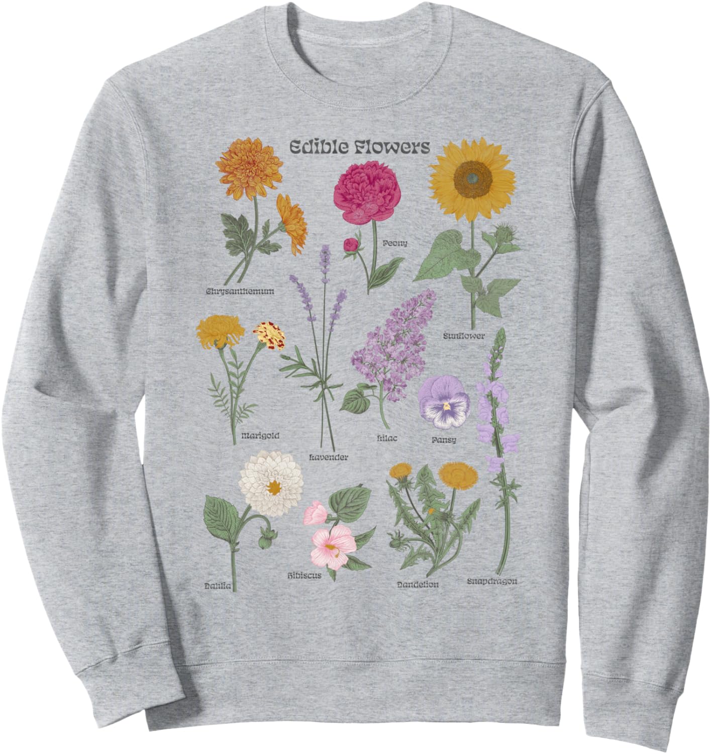 Толстовка с изображением-схемой «Съедобные цветы» Trendy Apparel, серый
Толстовка с изображением-схемой «Съедобные цветы» Trendy Apparel, серый