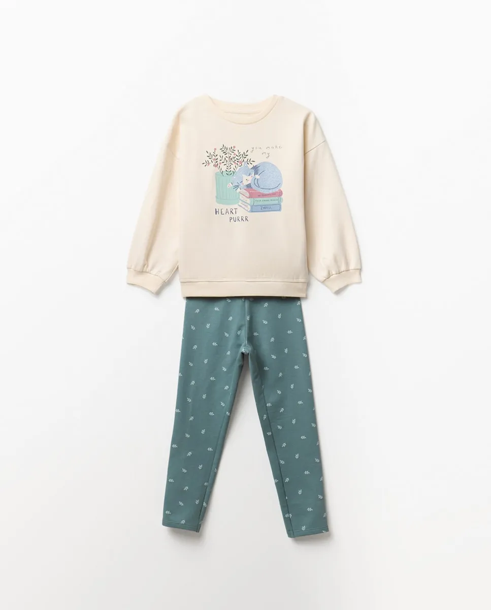 Комплект из флиса с рисунком Sfera, зеленый
Комплект из флиса с рисунком Sfera, зеленый