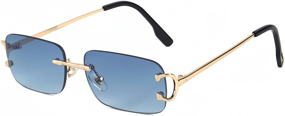 Прямоугольные солнцезащитные очки для мужчин, без оправы, металлические линзы с градиентом, солнцезащитные очки для женщин, модные квадратные очки для активного отдыха, защита от ультрафиолета UV400 WNCKSQ, C07 Gold Blue
Прямоугольные солнцезащитные очки для мужчин, без оправы, металлические линзы с градиентом, солнцезащитные очки для женщин, модные квадратные очки для активного отдыха, защита от ультрафиолета UV400 WNCKSQ, C07 Gold Blue