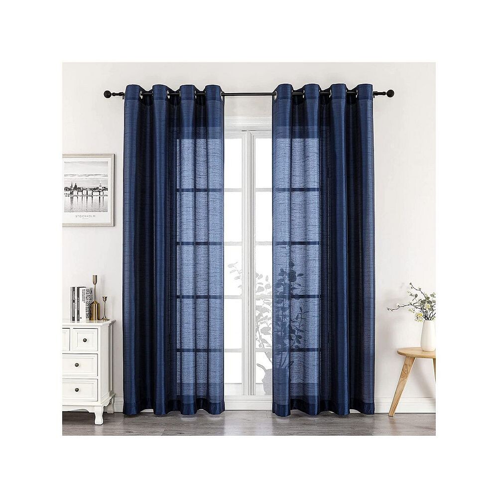 Kate Aurora Home Living 2 шт. Легкие базовые прозрачные верхние панели для штор с люверсами, цвет Navy Blue
Kate Aurora Home Living 2 шт. Легкие базовые прозрачные верхние панели для штор с люверсами, цвет Navy Blue
