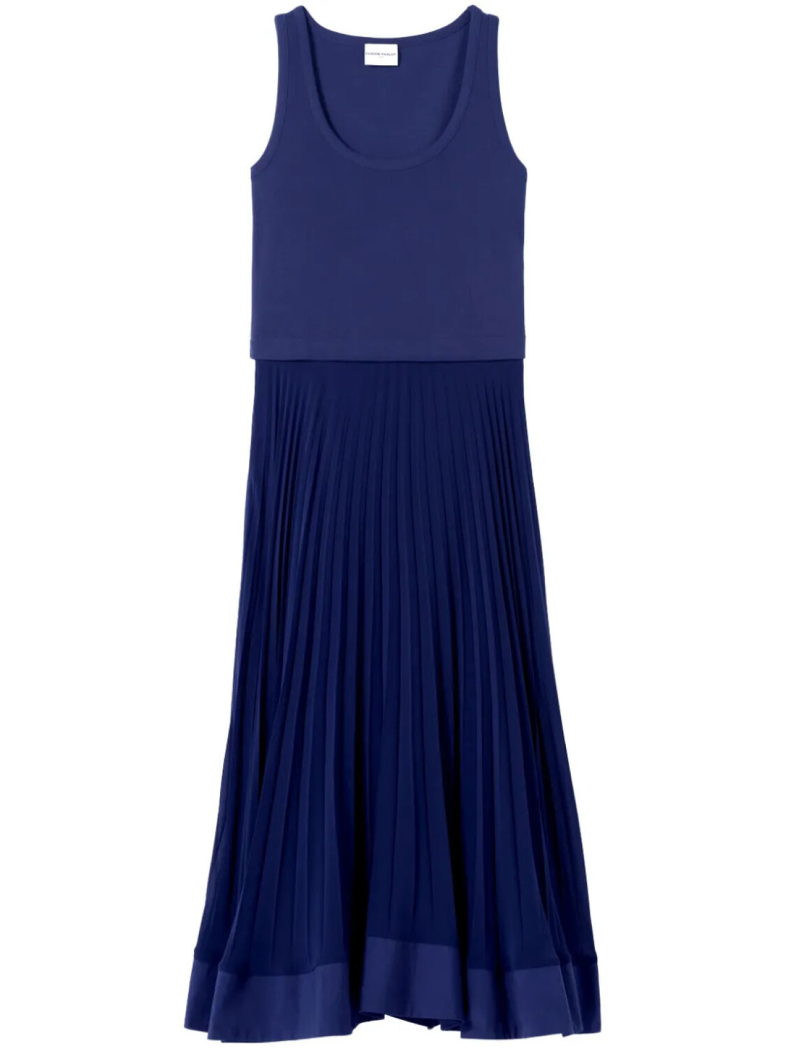 Claudie Pierlot платье макси с плиссированной юбкой, синий 
Claudie Pierlot платье макси с плиссированной юбкой, синий