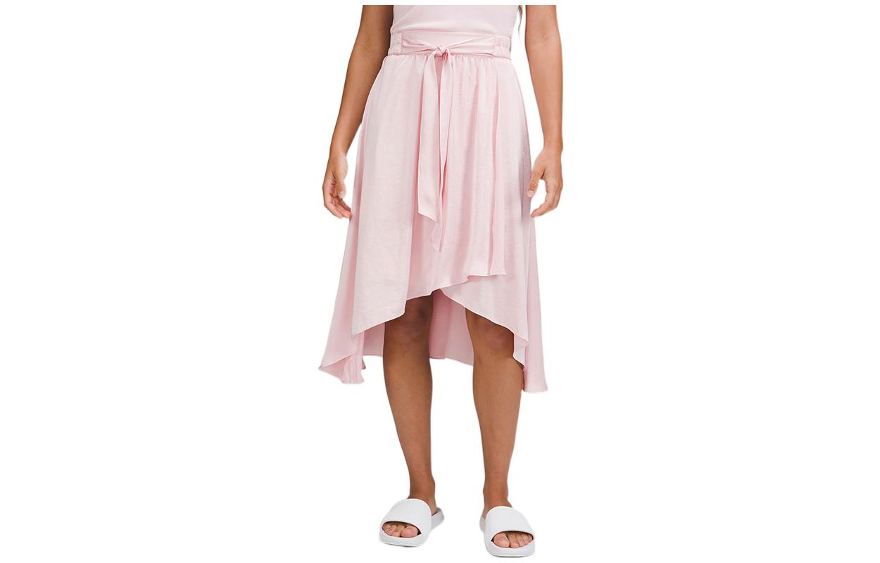 Женская сатиновая юбка миди повседневная длинная Lululemon, светло розовый
Женская сатиновая юбка миди повседневная длинная Lululemon, светло розовый